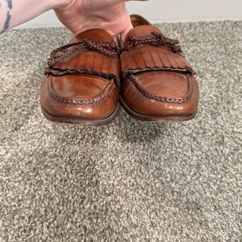 Allen Edmonds Woodstock Braided Kiltie Chili‎ Slip-On Loafers Size 11.5 Office